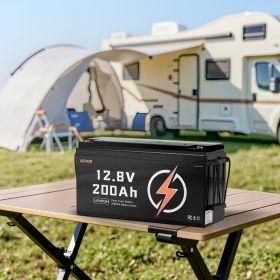 12V 200Ah Deep Cycle LiFePO4 Battery BMS Lithium Iron Phosphate Battery For RV