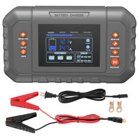 Smart Battery Charger, 35-Amp, Lithium LiFePO4 Lead-Acid (AGM / Gel / SLA) Car Battery Charger with LCD Display