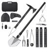 Survival Shovel Survival Axe, 28-in-1 Camping Folding Shovels with Hatchet, Stainless Steel Tactical Shovel Hatchet Combo