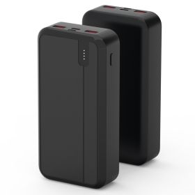 1Pc 10000mAh Or 20000mAh Optional PD22.5W Fast Charging Power Bank Fast Charger Portable Phone Charger With Type-C USB Cable Fit For IOS Phone 16 Sams (Option: 20000mAh-Black)