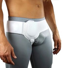 Hernia Belts For Men, Inguinal Hernia Support Left Or Right Side To Keep Groin Hernias In Place From Protruding (Color: White)