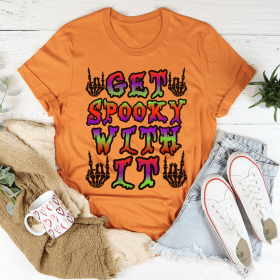 Get Spooky With It T-Shirt (Color: Burnt Orange, size: S)