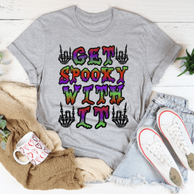 Get Spooky With It T-Shirt (Color: Athletic Heather, size: S)