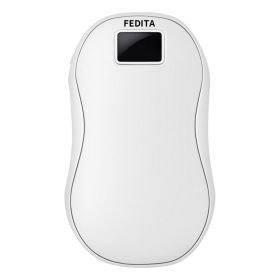 Large Capacity Double-sided Heating Digital Display USB Charging Portable Hand Warmer (Option: N20 White-1PCS)