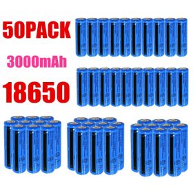 50&100pcs  Battery 3.7V Rechargerable Li-ion 3000mAh 18650 Batteries For Torch Flashlight Laser Headlamp Must Offer A Hazardous Materials Shipping Lab (Option: 50PCS)