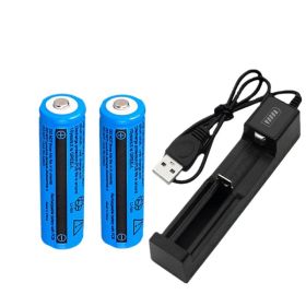 Li-ion Battery&Charger 3000mAh 3.7V Rechargeable Lithium Batteries USB Charger For Torch Flashlight Must Offer A Hazardous Materials Shipping Label Sh (Option: 1pack)
